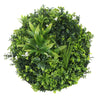 Flowering White Artificial Green Wall Disc UV Resistant 75cm (White Frame) - Designer Vertical Gardens Artificial vertical garden wall disc