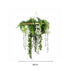 Gold Framed Roof Hanging Disc with Draping Life - Like Wisteria Flowers UV Resistant 60cm - Designer Vertical Gardens artificial hanging fern artificial hanging ferns