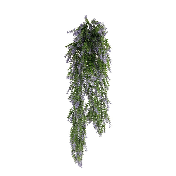 Hanging Purple & Green Willow Leaf Vine – UV & Fire Rated (20cm x 76cm) - Designer Vertical Gardens artificial hanging ferns hanging fern