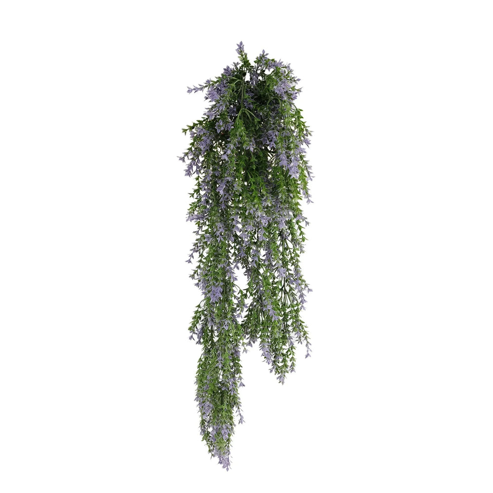 Hanging Purple & Green Willow Leaf Vine – UV & Fire Rated (20cm x 76cm) - Designer Vertical Gardens artificial hanging ferns hanging fern