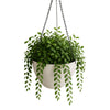 Hanging Rustic White Plastic Pot with Chain 30cm - Designer Vertical Gardens Pots