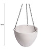 Hanging Rustic White Plastic Pot with Chain 30cm - Designer Vertical Gardens Pots