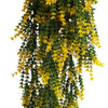 Hanging Yellow & Green Willow Leaf Vine – UV & Fire Rated (20cm x 76cm) - Designer Vertical Gardens artificial hanging ferns hanging fern