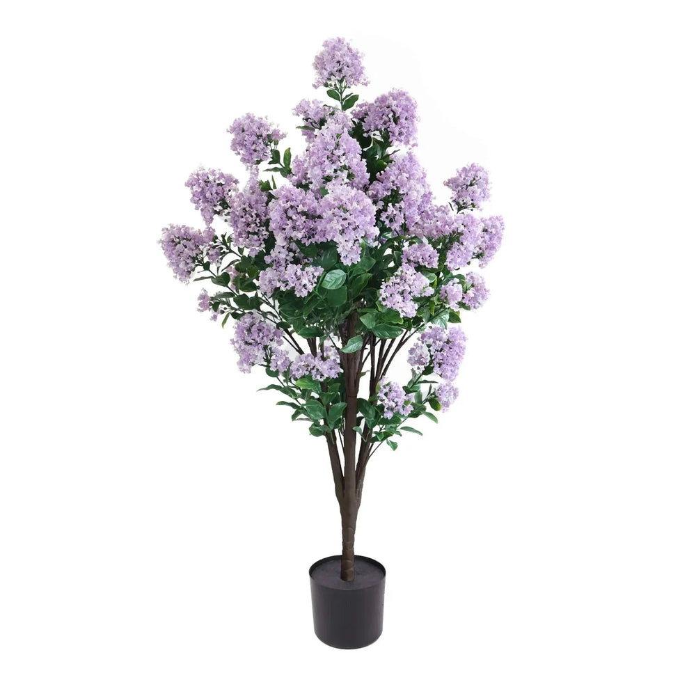 Lilac Crepe Myrtle Tree – Faux Blooming Decor (120cm, UV Protected) - Designer Vertical Gardens