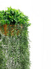 Luxe Cascade Hanging Fern Basket – UV Resistant (35cm x 140cm) - Designer Vertical Gardens Artificial Trees hanging plants