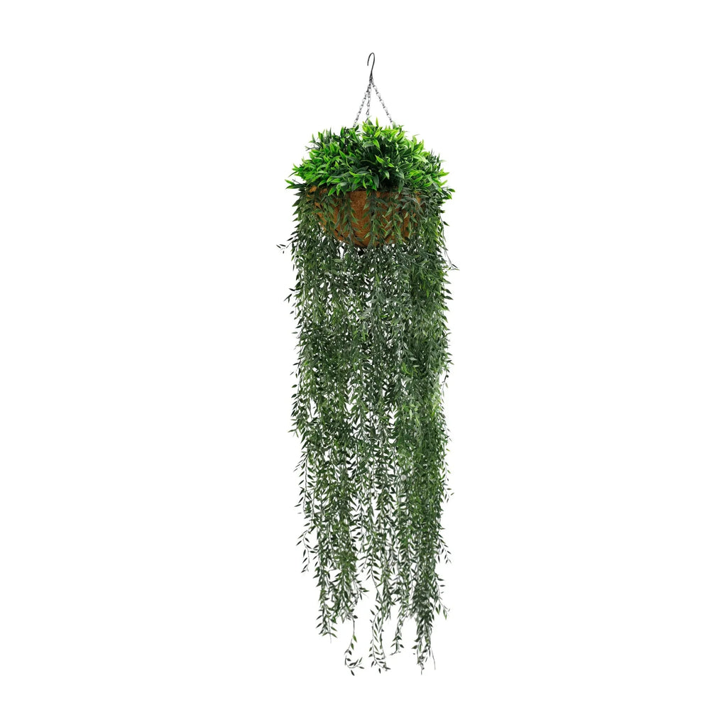Luxe Cascade Hanging Fern Basket – UV Resistant (35cm x 140cm) - Designer Vertical Gardens hanging plants
