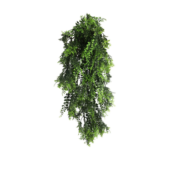 Mediterranean Fern Trailing Vine – UV & Fire Rated (22cm x 76cm) - Designer Vertical Gardens artificial hanging fern plant artificial hanging ferns