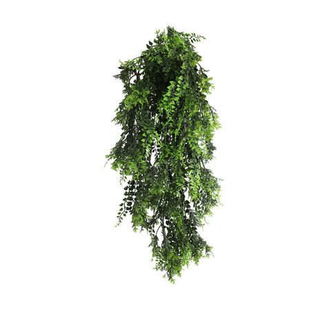 Mediterranean Fern Trailing Vine – UV & Fire Rated (22cm x 76cm) - Designer Vertical Gardens artificial hanging fern plant artificial hanging ferns