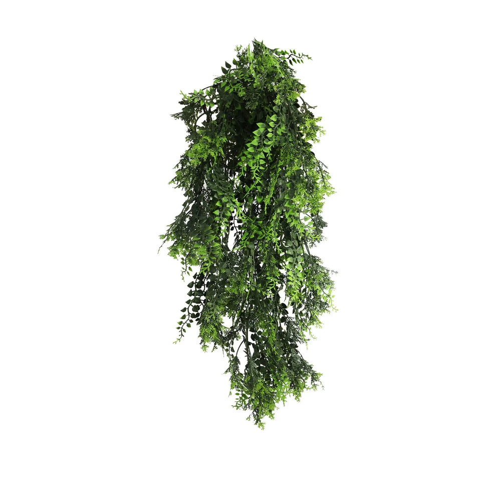 Mediterranean Fern Trailing Vine – UV & Fire Rated (22cm x 76cm) - Designer Vertical Gardens artificial hanging fern plant artificial hanging ferns