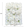 Mixed White Artificial Flower Wall Backdrop Panel 40cm x 60cm – UV Resistant - Designer Vertical Gardens Artificial vertical garden wall panel flowering
