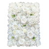 Mixed White Artificial Flower Wall Backdrop Panel 40cm x 60cm – UV Resistant - Designer Vertical Gardens Artificial vertical garden wall panel flowering