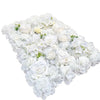 Mixed White Artificial Flower Wall Backdrop Panel 40cm x 60cm – UV Resistant - Designer Vertical Gardens Artificial vertical garden wall panel flowering