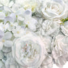 Mixed White Artificial Flower Wall Backdrop Panel 40cm x 60cm – UV Resistant - Designer Vertical Gardens Artificial vertical garden wall panel flowering
