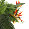 Premium Artificial Hanging Plant Arrangement With Tropical Flowers 100cm X 30cm Mesh + Foliage - Designer Vertical Gardens artificial green walls with flowers Artificial Trees