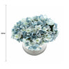 Premium Faux Hydrangea With Glass Vase (Artificial Flowering Blue Hydrangea) 23cm - Designer Vertical Gardens Artificial Trees Flowering plants