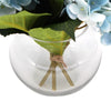 Premium Faux Hydrangea With Glass Vase (Artificial Flowering Blue Hydrangea) 23cm - Designer Vertical Gardens Flowering plants