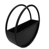 Premium Floating Half Moon / Semi Circle Metal Wall Planter | Onyx Black 35cm - Designer Vertical Gardens artificial green wall installation hanging plants