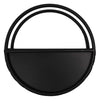 Premium Floating Half Moon / Semi Circle Metal Wall Planter | Onyx Black 35cm - Designer Vertical Gardens artificial green wall installation hanging plants