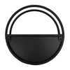 Premium Floating Half Moon / Semi Circle Metal Wall Planter | Onyx Black 35cm - Designer Vertical Gardens artificial green wall installation hanging plants