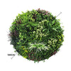 Slimline Artificial Green Wall Disc Art 100cm Colour Fresh UV Resistant (White) - Designer Vertical Gardens Artificial vertical garden wall disc