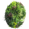 Slimline Artificial Green Wall Disc Art 100cm Colour Fresh UV Resistant (White) - Designer Vertical Gardens Artificial vertical garden wall disc