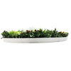 Slimline Artificial Green Wall Disc Art 100cm Colour Fresh UV Resistant (White) - Designer Vertical Gardens Artificial vertical garden wall disc