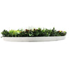 Slimline Artificial Green Wall Disc Art 100cm Colour Fresh UV Resistant (White) - Designer Vertical Gardens Artificial vertical garden wall disc