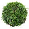 Slimline Artificial Green Wall Disc Art 100cm Country Fern UV Resistant (White) - Designer Vertical Gardens artificial garden wall plants artificial green wall australia
