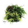 Slimline Artificial Green Wall Disc Art 50cm White Grassy UV Resistant (White) - Designer Vertical Gardens Artificial vertical garden wall disc