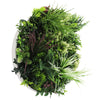 Slimline Artificial Green Wall Disc Art 60cm Colour Fresh UV Resistant (White) - Designer Vertical Gardens Artificial vertical garden wall disc