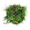 Slimline Artificial Green Wall Disc Art 60cm Country Fern UV Resistant (Black) - Designer Vertical Gardens Artificial vertical garden wall disc