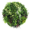 Slimline Artificial Green Wall Disc Art 80cm Colour Fresh UV Resistant (Black) - Designer Vertical Gardens Artificial vertical garden wall disc
