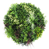 Slimline Artificial Green Wall Disc Art 80cm Colour Fresh UV Resistant (Black) - Designer Vertical Gardens Artificial vertical garden wall disc