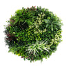 Slimline Artificial Green Wall Disc Art 80cm Colour Fresh UV Resistant (White) - Designer Vertical Gardens Artificial vertical garden wall disc