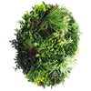 Slimline Artificial Green Wall Disc Art 80cm Colour Fresh UV Resistant (White) - Designer Vertical Gardens Artificial vertical garden wall disc