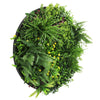 Slimline Artificial Green Wall Disc Art 80cm Country Fern UV Resistant (Black) - Designer Vertical Gardens Artificial vertical garden wall disc
