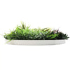 Slimline Artificial Green Wall Disc Art 80cm Grassy Fern UV Resistant (White) - Designer Vertical Gardens Artificial vertical garden wall disc