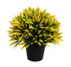 Small Potted Artificial Decorative Yellow Lily Plant UV Resistant 20cm - Designer Vertical Gardens Artificial Shrubs and Small plants Artificial Trees