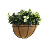 Wall - Mounted Flowering Jasmine Basket – UV Resistant (20cm x 35cm) - Designer Vertical Gardens Artificial Plants