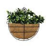 Wall - Mounted Flowering Jasmine Basket – UV Resistant (20cm x 35cm) - Designer Vertical Gardens Artificial Plants