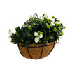 Wall - Mounted Flowering Jasmine Basket – UV Resistant (20cm x 35cm) - Designer Vertical Gardens Artificial Plants