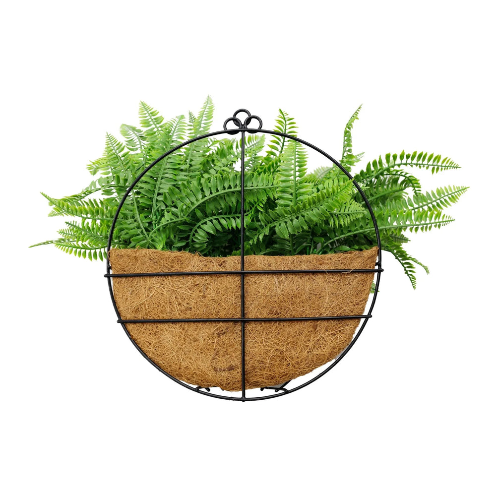 Wall - Mounted Hanging Fern Basket – UV Resistant (30cm x 40cm) - Designer Vertical Gardens Artificial Plants