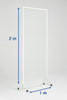 White Flower Wall Stand 2m x 1m - Portable Event Screen with Wheels - Designer Vertical Gardens artificial vertical green wall