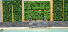White Lily Artificial Vertical Garden / Fake Green Wall 1m x 1m UV Resistant - Designer Vertical Gardens artificial garden wall plants artificial green wall australia