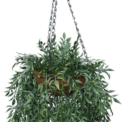 110cm UV Potted Fern Artificial Hanging Basket (Indoor / Outdoor) - Designer Vertical Gardens artificial garden wall plants artificial green wall australia