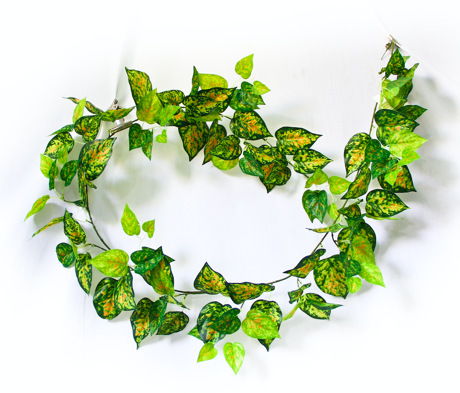 2 Pack - Artificial Red Pothos Garland - 190cm