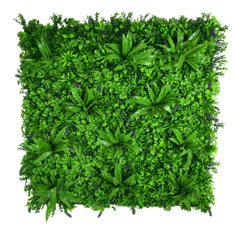 UV Lavender Artificial Vertical Garden (1m x 1m) - Artificial green walls and fake plants