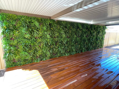 Country Fern Artificial Vertical Garden / Green Wall 100cm x 100cm UV Resistant - Designer Vertical Gardens artificial garden wall plants artificial green wall australia