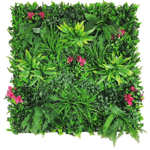 Flowering Lilac Artificial Vertical Garden / Fake Green Wall 100cm x 100cm UV Resistant - Designer Vertical Gardens artificial garden wall plants artificial green wall sydney