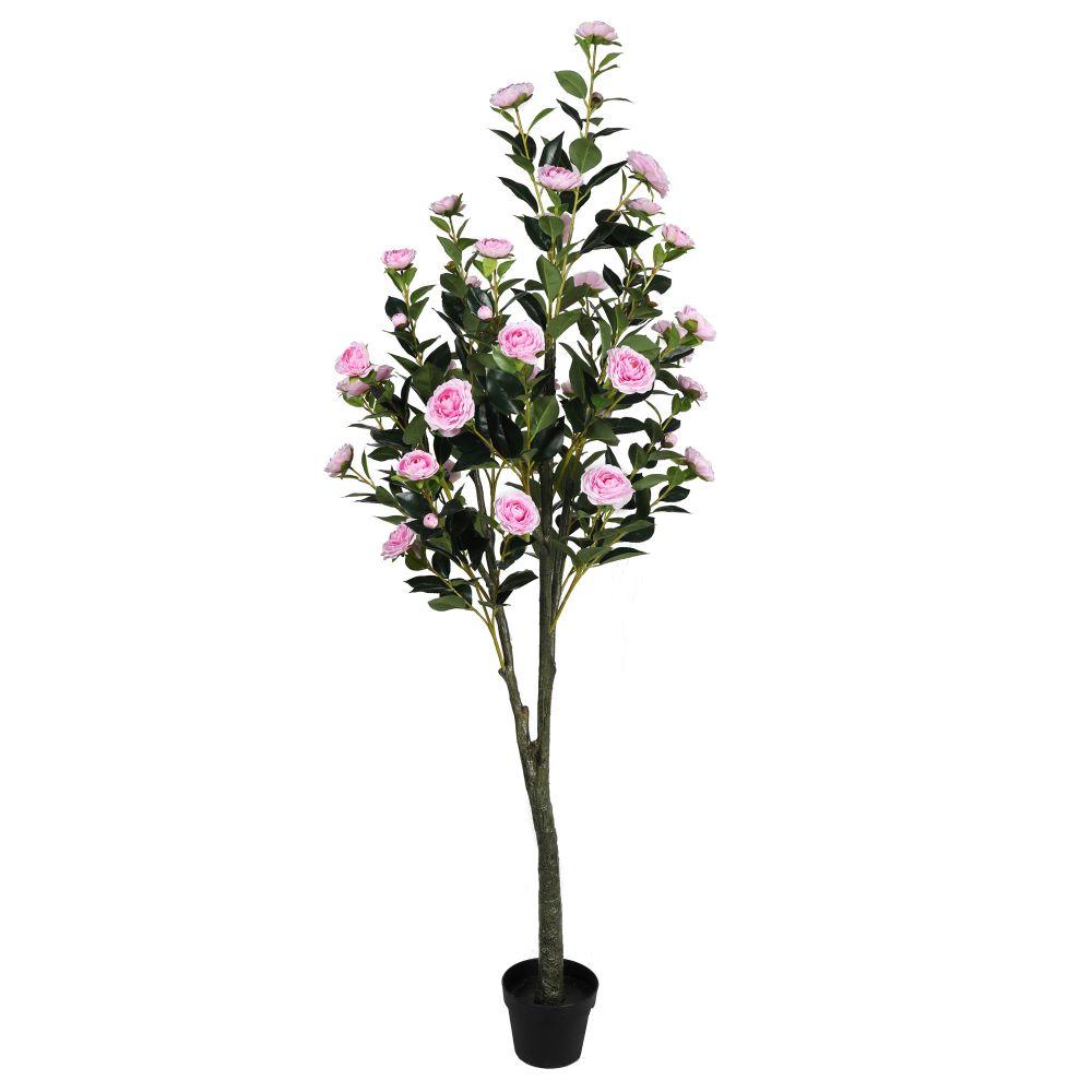 Flowering Pink Artificial Camellia Tree 180cm - Designer Vertical Gardens Flowering plants vertical garden artificial plants